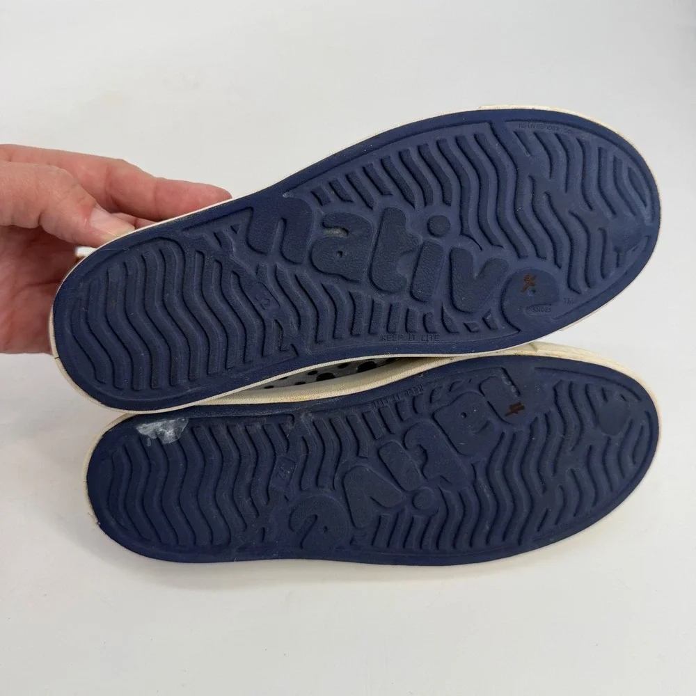 Native Jefferson Kids Navy Blue Slip On Water Shoes Sneakers Size J12‎